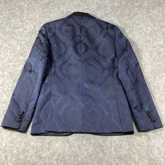 INC International Womens Jacquard Two Button Tuxedo Smoking Jacket Satin Small - Picture 9 of 16